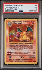 Charizard - 4/102 - Holo Rare - Shadowless Edition - PSA 3